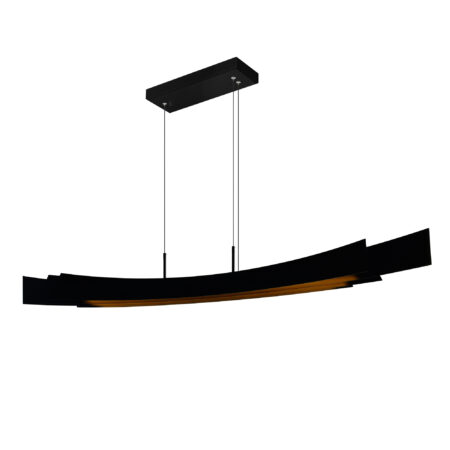 Candora Integrated LED Black Island/Pool Table Light 72"
