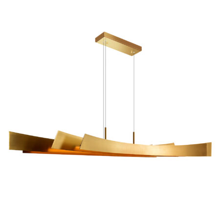 Candora Integrated LED Brass Island/Pool Table Light 72"
