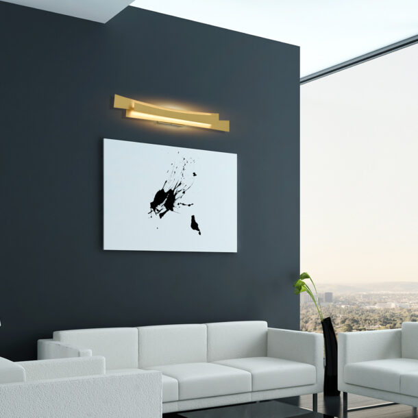 Candora Integrated LED Brass Vanity Light - Image 9