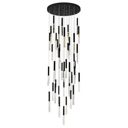 Dragonswatch LED Integrated Chandelier 120" Drip with Black Finish