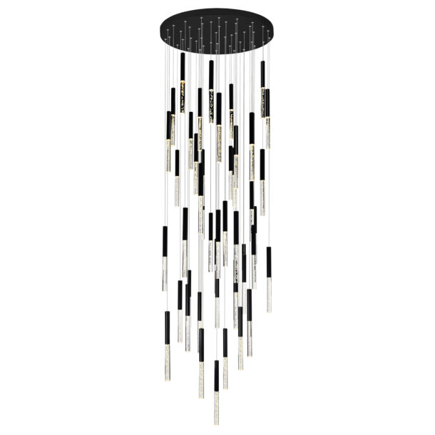 Dragonswatch LED Integrated Chandelier 120" Drip with Black Finish