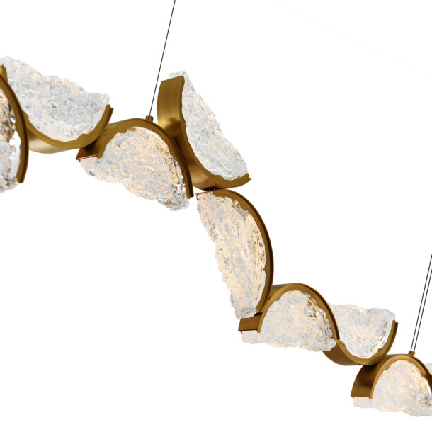 Moon Integrated LED Brass Chandelier - Image 6