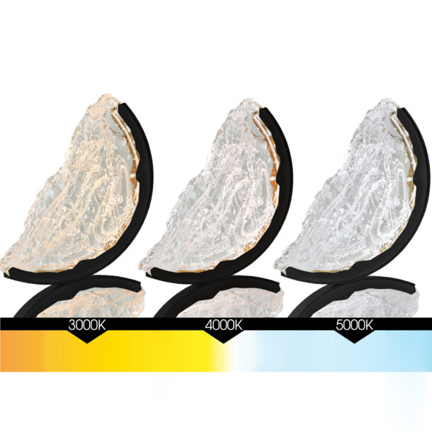 Moon Integrated LED Black Wall Light - Image 3