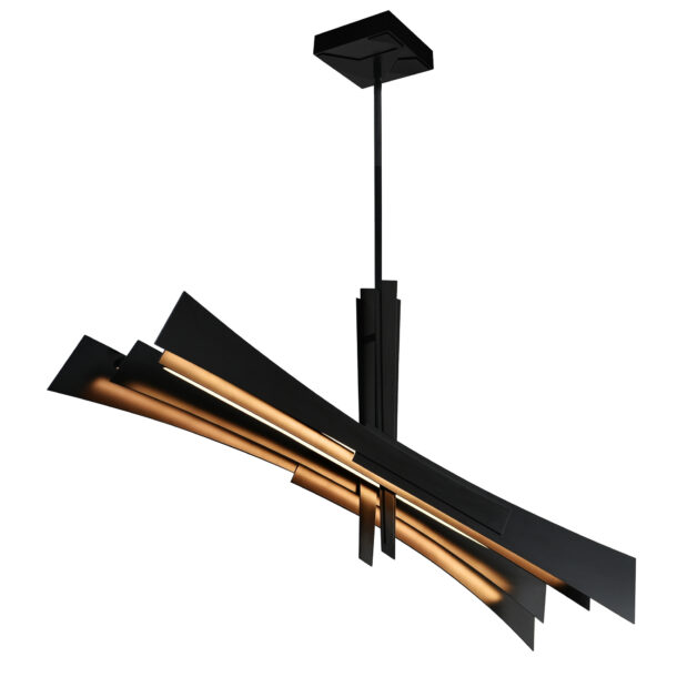 Solara Integrated LED Black Chandelier - Image 2