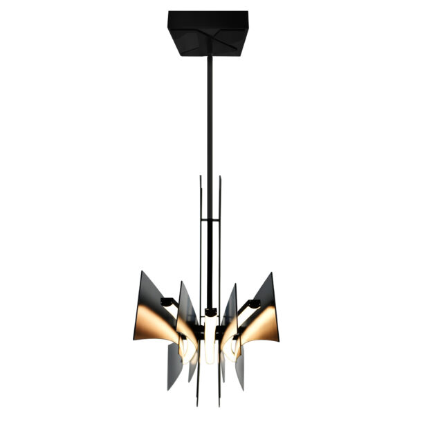 Solara Integrated LED Black Chandelier - Image 4