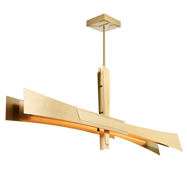 Solara Integrated LED Brass Chandelier - Image 2