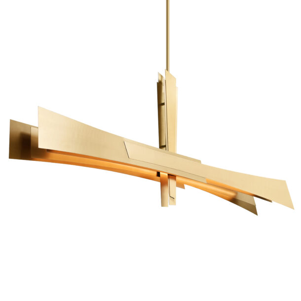 Solara Integrated LED Brass Chandelier - Image 3