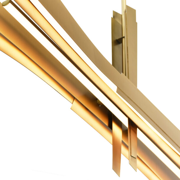 Solara Integrated LED Brass Chandelier - Image 6