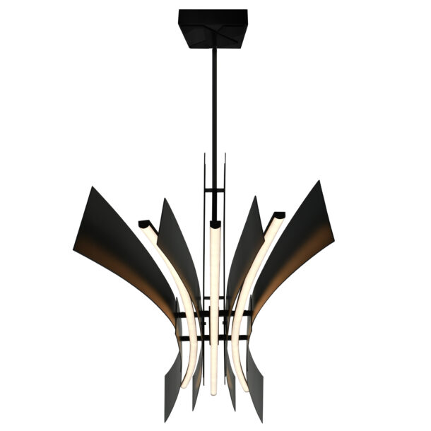Solara Integrated LED Black Chandelier - Image 4