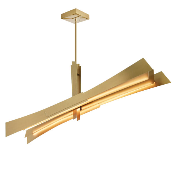 Solara Integrated LED Brass Chandelier - Image 5