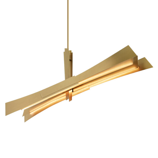 Solara Integrated LED Brass Chandelier - Image 5