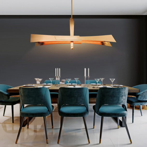 Solara Integrated LED Brass Chandelier - Image 2