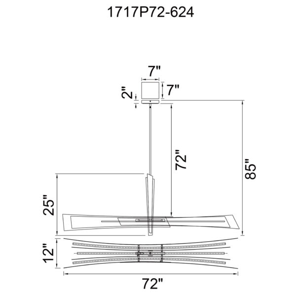 Solara Integrated LED Brass Chandelier - Image 8